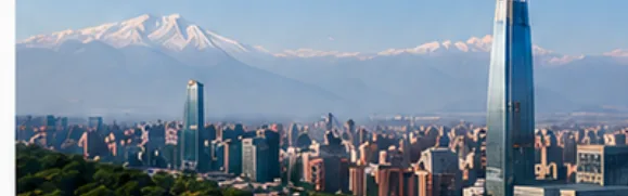 Santiago de Chile, con la cordillera de los Andes de fondo.